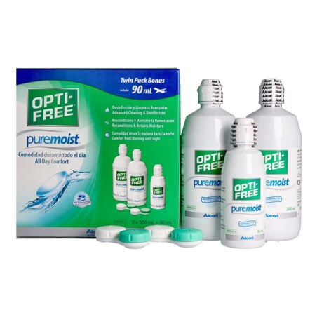 OPTIFREE PURE MOIST 2 x 300ML + 90ML
